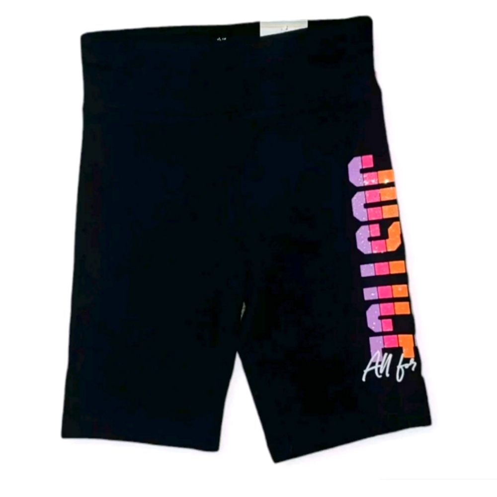 Justice Girl's Graphic Bike Shorts Size XS (5-6)